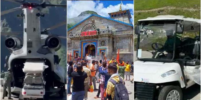 image: Two Golf Cart Cars Reached Kedarnath Dham From Chinook