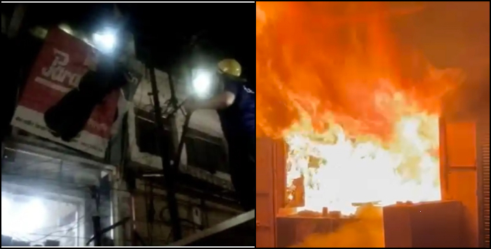 image: A fire broke out in a boot house in Rudrapur causing huge damage.