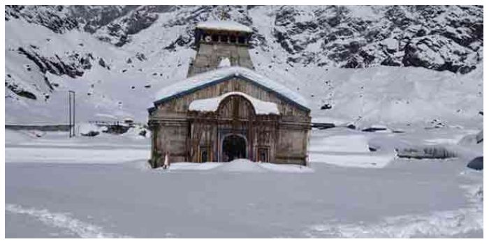 image: Snowfall up to two feet in Kedarnath severe cold has started