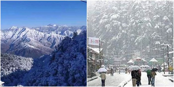 image: Heavy snowfall in hilly areas.