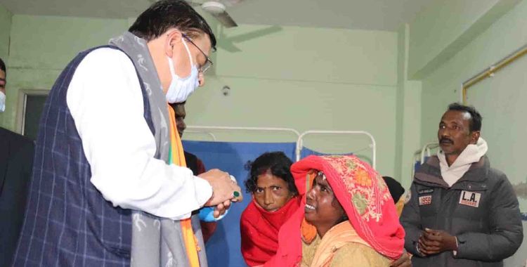 image: cm Pushkar Singh Dhami did on site inspection of Civil Hospital Khatima