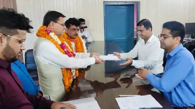 image: CM Dhami filed nomination for Champawat by-election